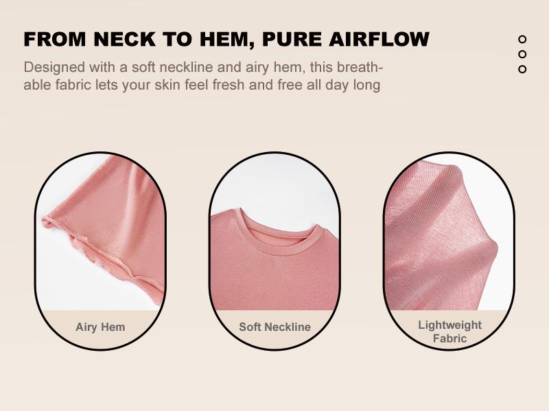 VRCOMFY Womens Pajamas Set Short Sleeve Sleepwear New Zealand Merino Wool 2 Piece Lounge Sets with Pockets for Comfort