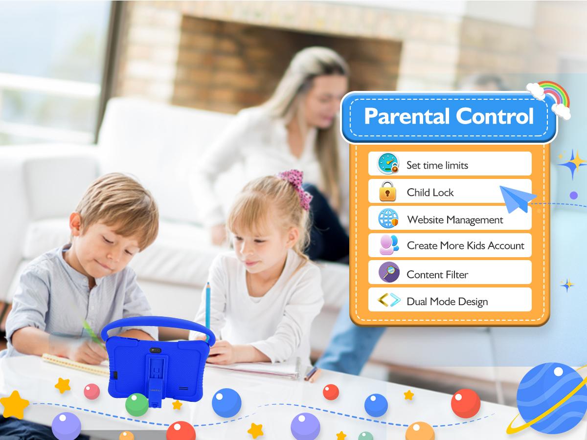 Veidoo Good Gift 7 inch Kids Tablet 32GB Android PC with Pre-Installed Educational Apps Fun Animal Themes for Boys Girls