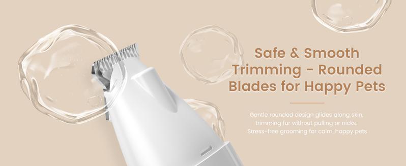 Vankoo 2-in-1 Pet Grooming Tool – LED Dog Nail Clipper & Paw Hair Trimmer, Rechargeable & Waterproof, Safe for Dogs & Cats