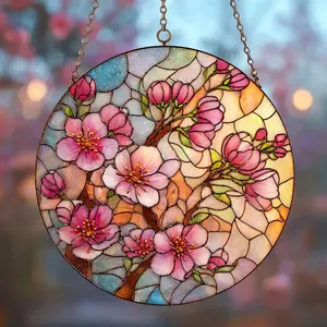 Cherry Blossom Suncatcher, Floral Window Hanging Spring Decor
