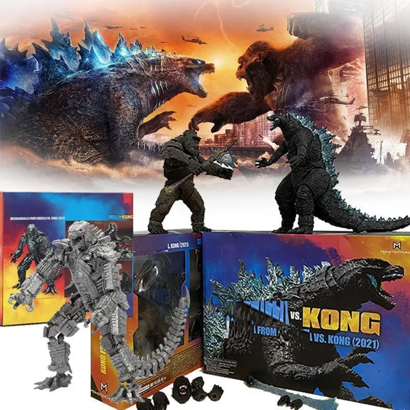 2021 Godzilla Vs Kong SHM PVC Kaiju Monsterverse Action Figure - Collectible Art Toy, Dinosaur Model Home Decor Statue, Gift for Collectors