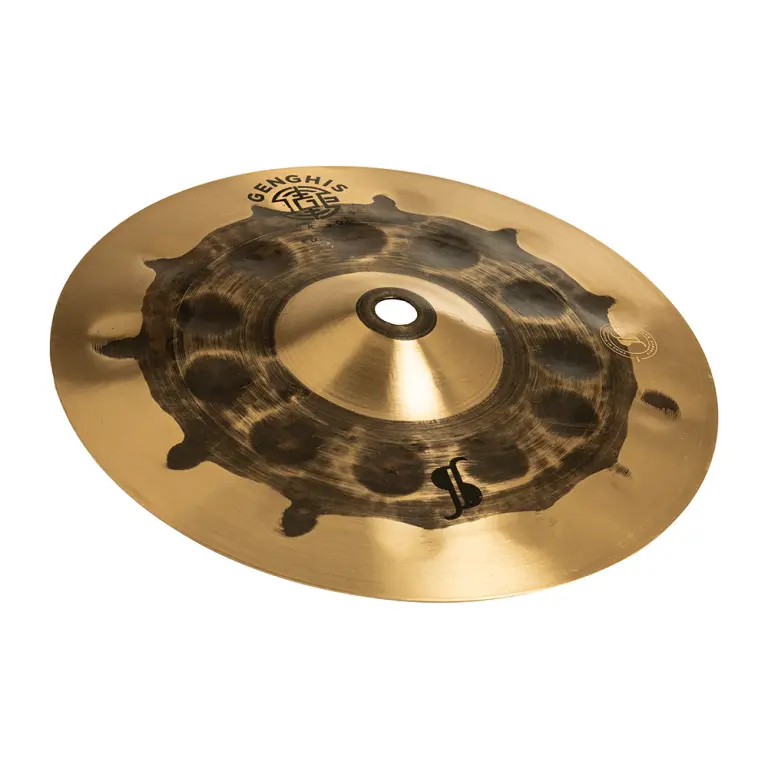 Stagg 28055 8 in. Dual Splash Metal Cymbal, Percussion Instrument for Musical Performances, Metal Cymbals
