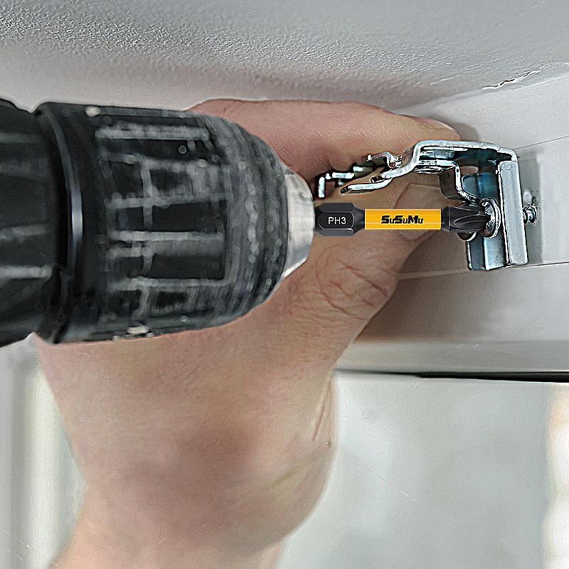 【Clearance Sale】24-Piece Black Phosphated Screwdriver Bit Set | Impact-Resistant Magnetic Bits | Square-Slot Hex Shank & Flat-Head Slotted | Yellow Rubber Sleeve — Auto & DIY High-Strength Tool Kit. Screwdriver Set pc Portable detachable Precision quick