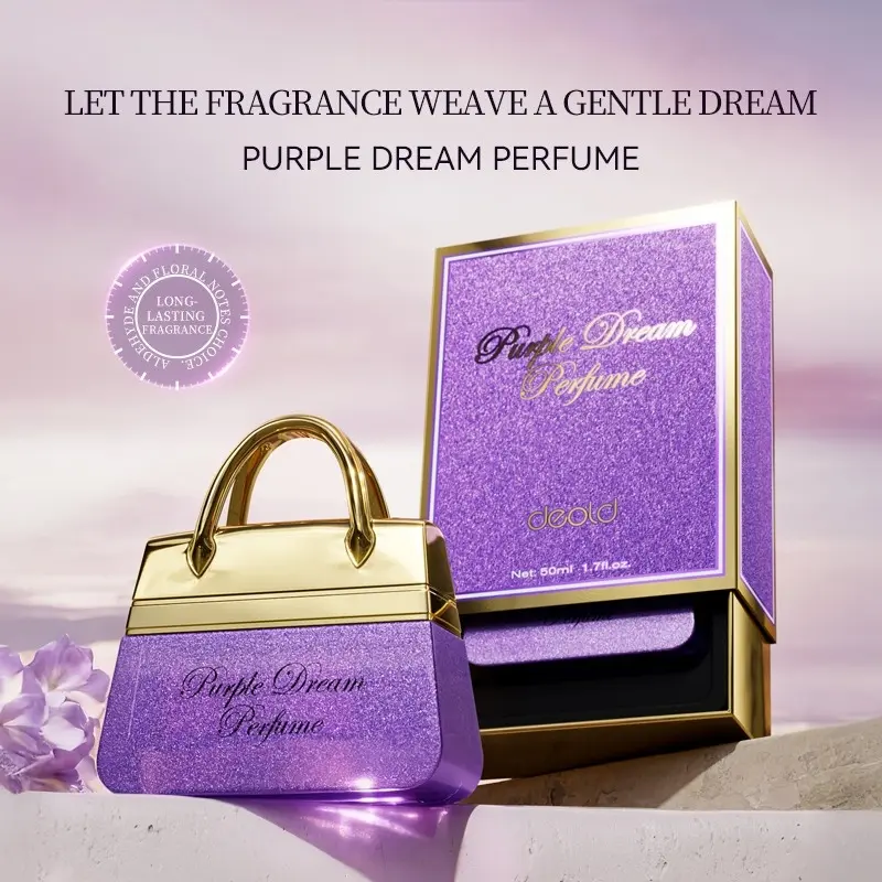 Women's Perfume 50ml Eau de Parfum Women Edp, Lasting Wood Fragrance, Captivating Fragrance, Long Lasting Fragrance, Purple Bag Advanced Perfume, Female Fragrance, Daily Use and Gift Recommendation, Elegant Perfume