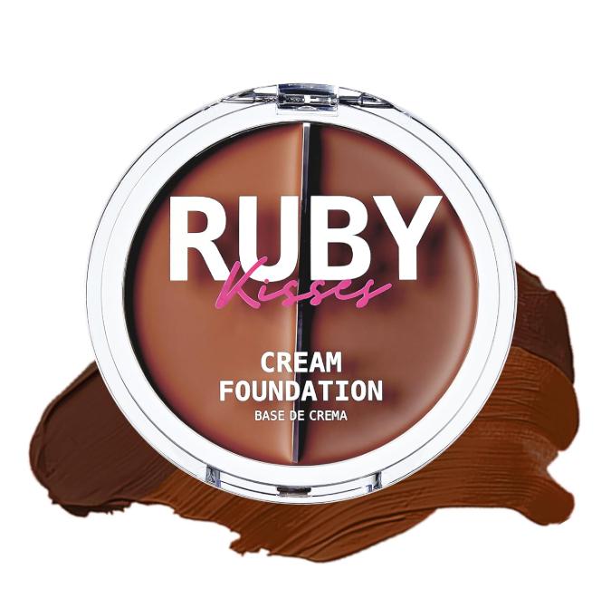 Ruby Kisses 3D Face Creator Cream Foundation & Concealer, 12 Hours Long Lasting, Medium to Full Coverage, Non-Greasy, Ideal for Makeup & Contour Palette (Level 15)
