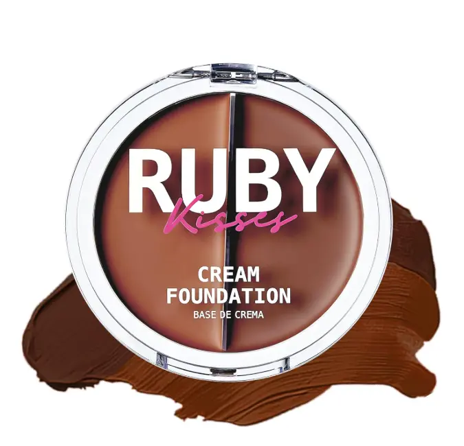 Ruby Kisses 3D Face Creator Cream Foundation & Concealer, 12 Hours Long Lasting, Medium to Full Coverage, Non-Greasy, Ideal for Makeup & Contour Palette (Level 15)