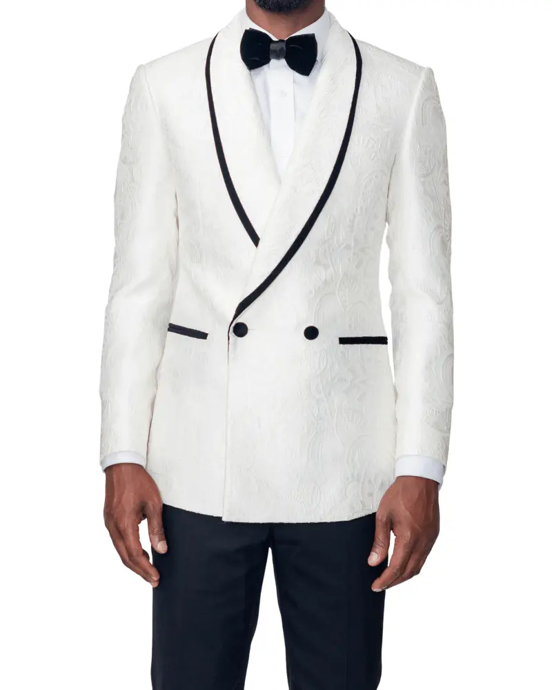 Jeffery Cream Jacquard Tuxedo