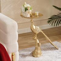 Golden Peacock End Table