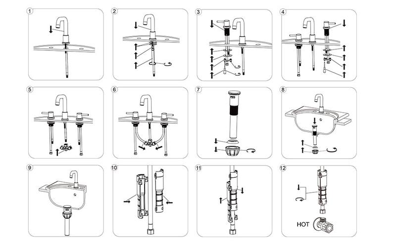 GARVEE 3 Hole Bathroom Faucets - Available in Chrome and Matte Black Finishes, Featuring Pop-up Drain, 8 Inch Widespread Design, Dual Handles, and Includes Supply Lines for Modern Vanity Sinks.