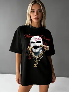 (100% Cotton) "Money Driven" Ski Mask Oversized T-Shirt – Hypebeast Streetwear