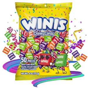 Original Variety Bag Chewy Sweet Snack Taffy Candies - 50 Individually Wrapped Pieces, 4 Oz, Non-Melting - Ideal for Adults, Gifts, Cupboard Storage