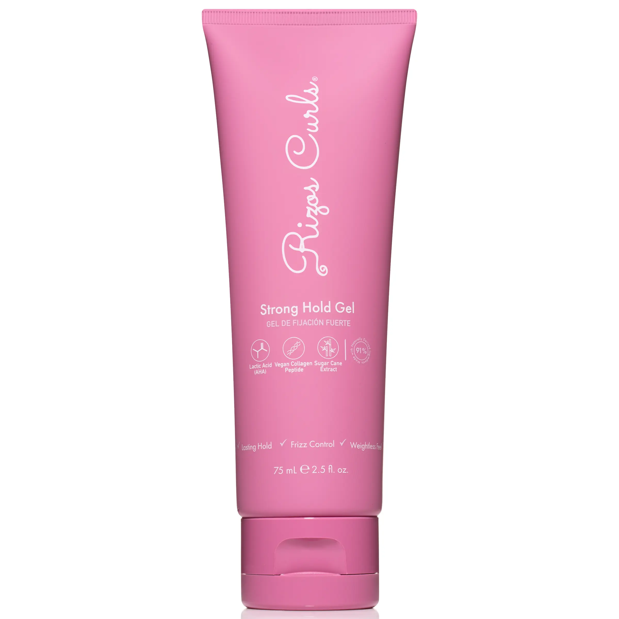 Rizos Curls Travel Size Strong Hold Gel 2.5 fl oz - for Curly, Textured, Wavy, Straight, Color, Chemically Treated Hair
