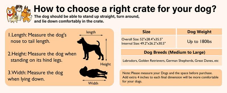 COZPAW Large Dog Crate Furniture, 48/52/71/78/86Inch Wooden Dog Kennel for XLarge Dogs, Heavy Duty Dogs Furniture Indoor Wire Dog Cage with Caster Wheels, Decorative Pet House End Table, Brown COZPAW Large Dog Crate Furniture, 48/52/71/78/86Inch Wooden Dog Kennel for XLarge Dogs, Heavy Duty Dogs Furniture Indoor Wire Dog Cage with Caster Wheels, Decorative Pet House End Table, Brown