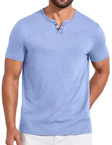 COOFANDY Men's T Shirts Short Sleeve Casual V Neck T-Shirt Soft Notch Neck Tee Classic Plain Shirts