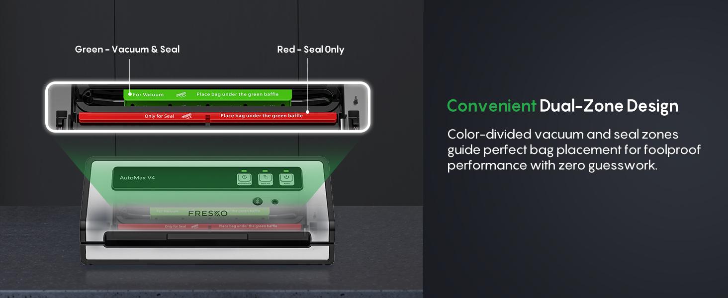 FRESKO AutoMax V4 Mason Jar Vacuum Sealer Machine, Automatic Food Sealer with Double Heat Seal, Includes Bags & Accessory Set