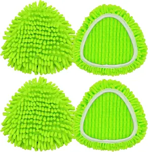 Mop Cloth Reusable, Mop Replacement Head Compatible with EasyWring & Clean Spin System Wet-Dry Mops Cloth for Household 4 Pack