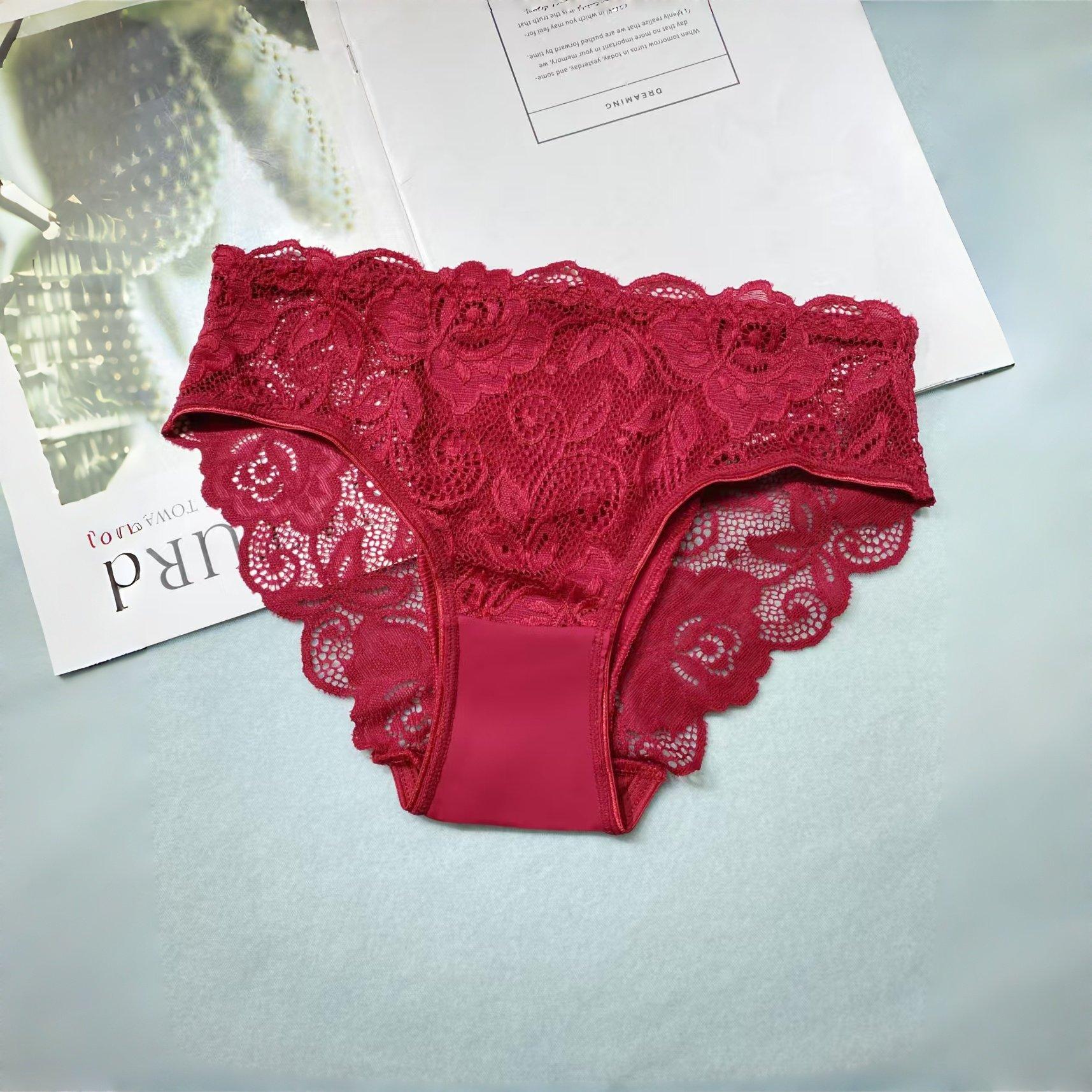 HH   18-piece women's plus-size panties: comfy & simple, soft/skin-friendly, sweat-absorbent & breathable. Wide elastic waist (no tightness/rolling) fits curves; rose-print semi-transparent,  for home/daily commute.Valentine's Day gift Womenswear Style