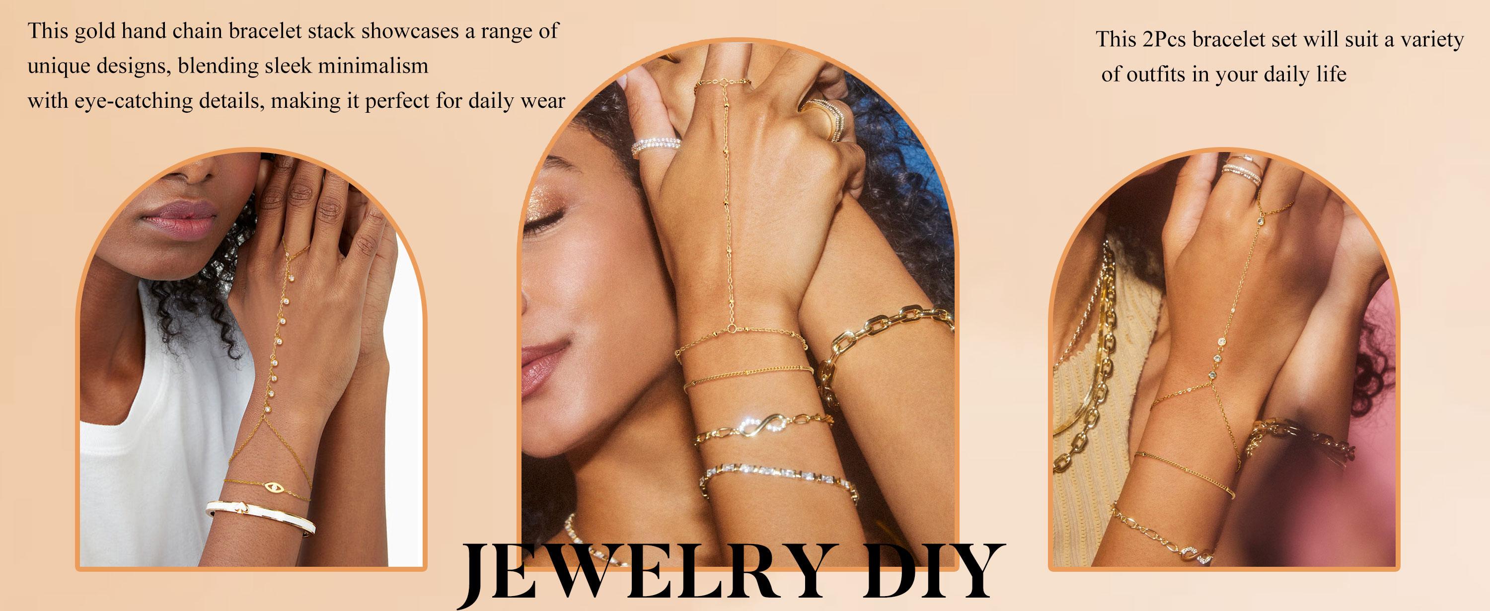 ORAZIO Gold Hand Chain Bracelet for Women Trendy, Dainty 14K Gold Ring Bracelet Hand Chain Finger Ring Stackable Link Bracelets Hand Jewelry Chains for Women Adjustable Waterproof ORAZIO Gold Hand Chain Bracelet for Women Trendy, Dainty 14K Gold Ring Bracelet Hand Chain Finger Ring Stackable Link Bracelets Hand Jewelry Chains for Women Adjustable Waterproof