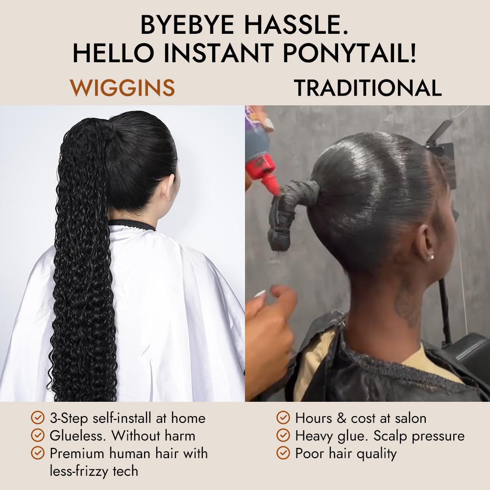 [Spring Musts] Wiggins Hair Ponytail Extension Human Hair 250% Density Ponytail Extension #SpringStatements