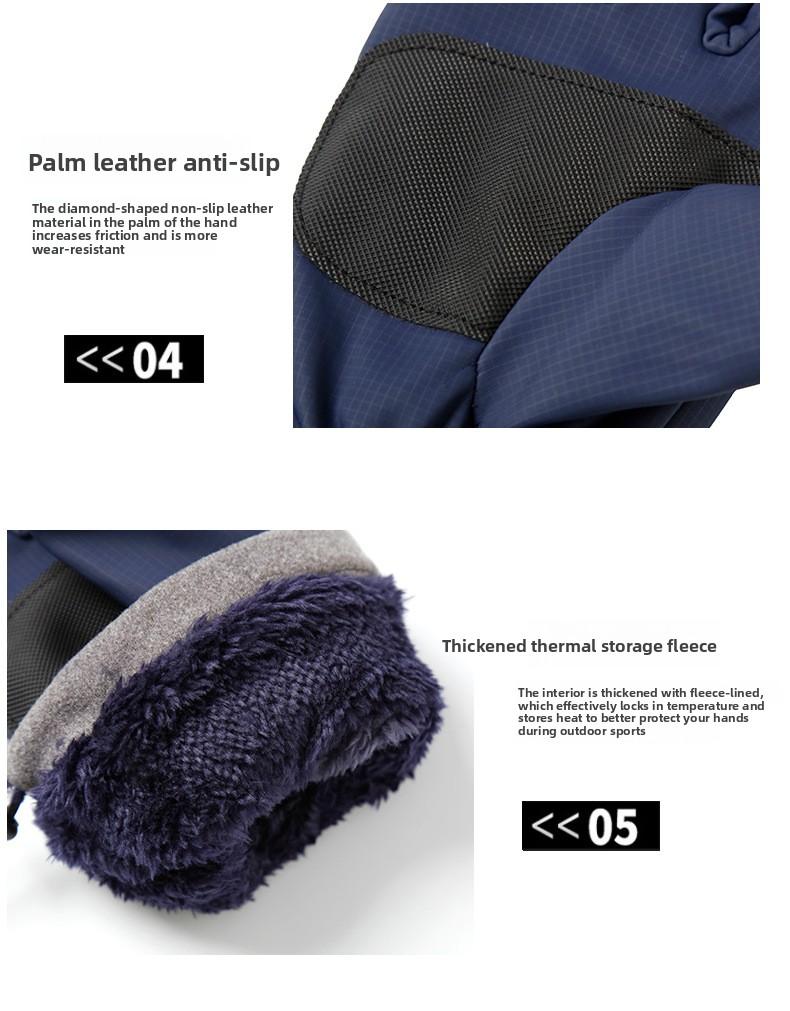 Outdoor Winter Gloves Touchscreen Windproof Full-Finger Fleece Lined for Sports Travel Daily Activities Ideal for Skiing Cycling Casual Wear Daily Work