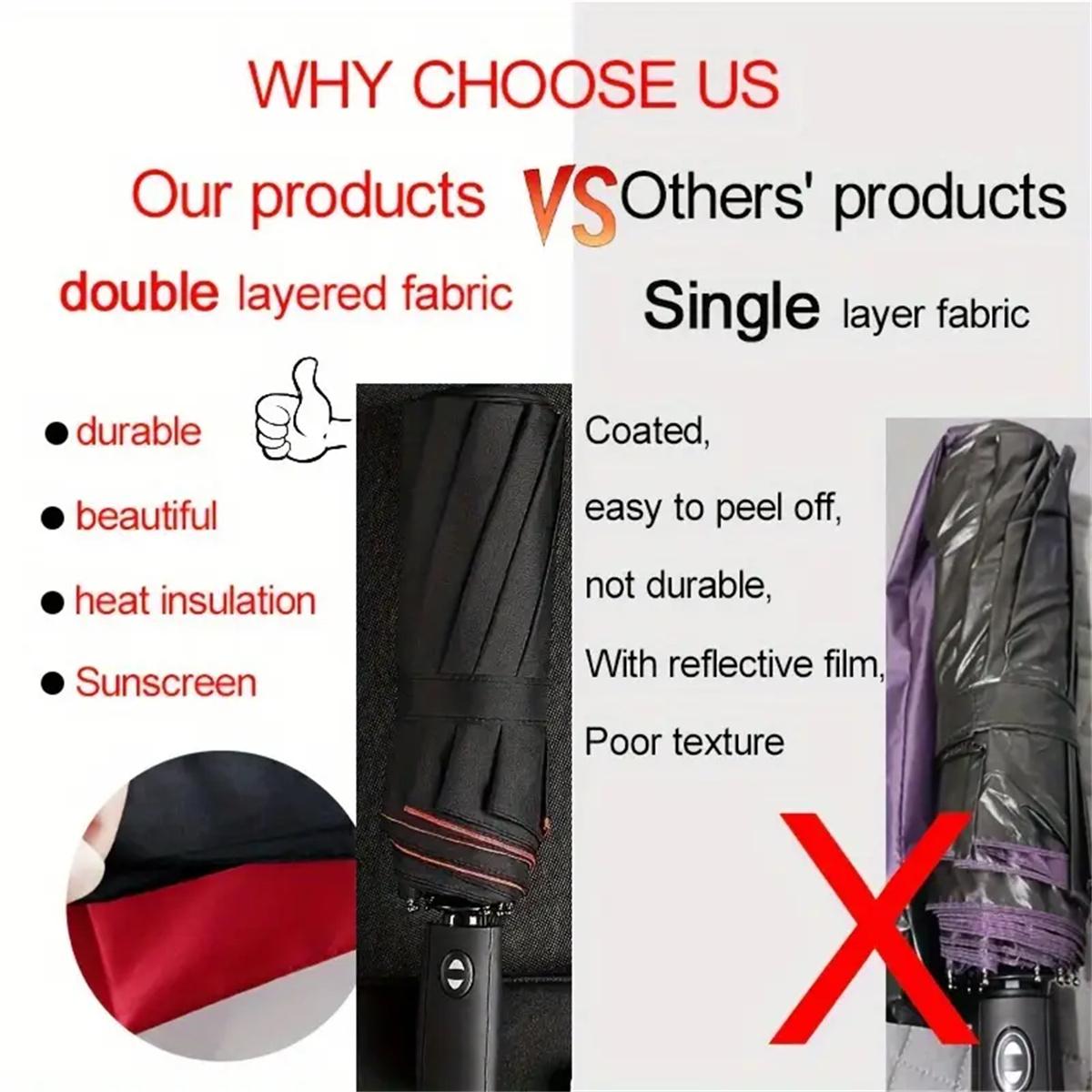 Double Layer Umbrella Fully Automatic Rain Windproof Automatic Folding Umbrellas Men Women Sun Protection And UV Umbrella