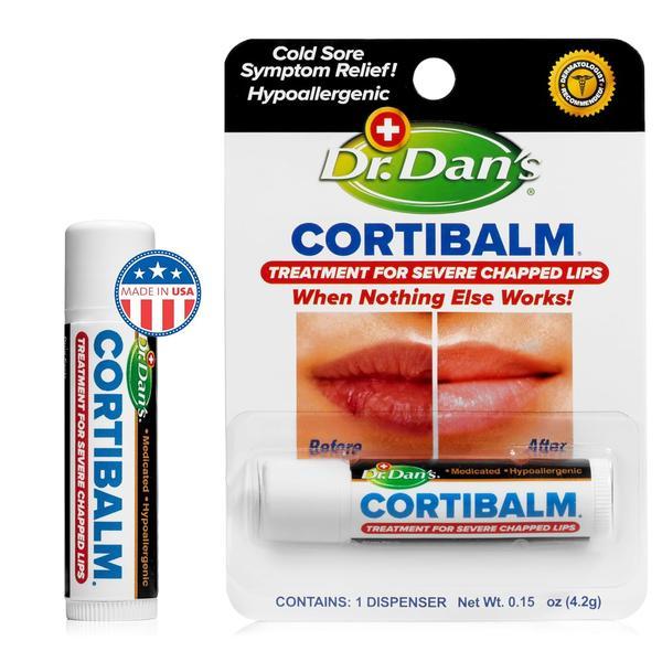 Cortibalm Healing Lip Balm – Treatment for Severely Dry & Cracked Chapped Lips, Suitable for Men, Women & Children