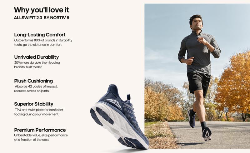 AllSwifit 2.0 Men's Slip On Comfortable Walking Shoes Running Tennis Athletic Gym Workout Cross Training