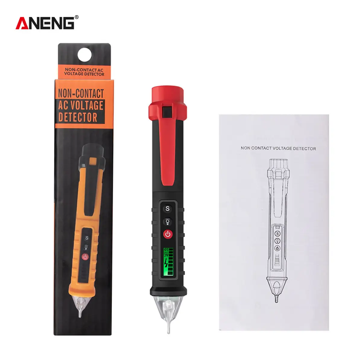 ANENG VC1010 Non-Contact Digital Voltage Circuit Tester Pen - Digital Display Circuit Testers with Higher Balance Sensitivity, AC/DC Detector, LCD Display, Flashlight, Buzzer Alarm, Breakpoint Detection, Easy to Hold Pocket-Size Tool