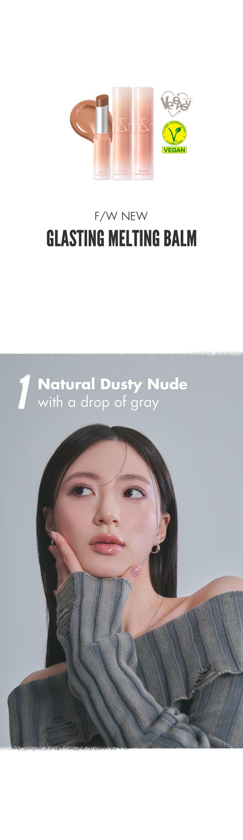 [rom&nd Official Shop] rom&nd Glasting Melting Balm 3.5g Glossy Finish, Hydrating & Moisturizing,Vegan, Lipgloss Lipstick Makeup Cosmetic