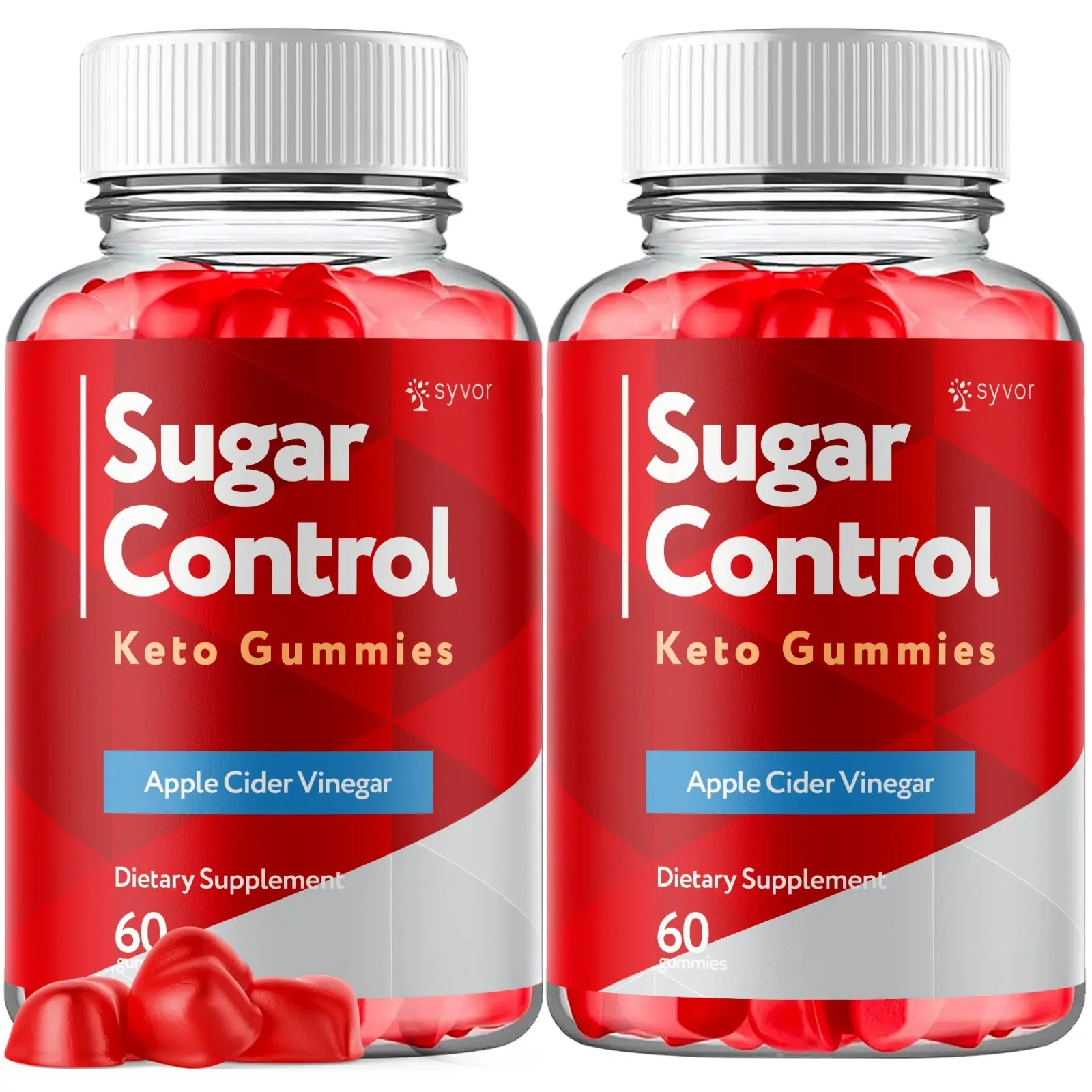 (2-Pack) Chewable ACV Blend Sugar Control Keto Gummies, 1000MG Vitamin Daily Supplement, 120 Count Fitness Health & Wellness Dietary Nutrition Aid