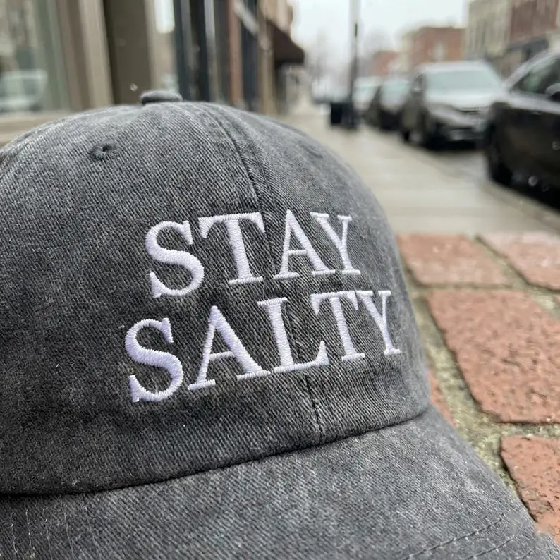 Grey vintage washed Salty hat Salty Vintage Washed Hat – Free Souls Boutique main image 4