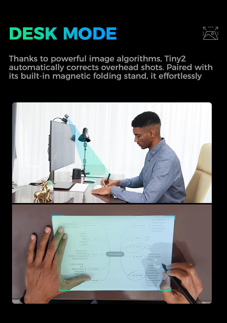 【Hot!!!】OBSBOT Tiny 2 Webcam 4K Voice Control PTZ, AI Tracking Multi-mode & Auto Focus, Web Camera with 1/1.5" Sensor, Gesture Control, 60 FPS, HDR Light Correction, Webcam for PC, Streaming, Conference wyze wirelesscamera videogames