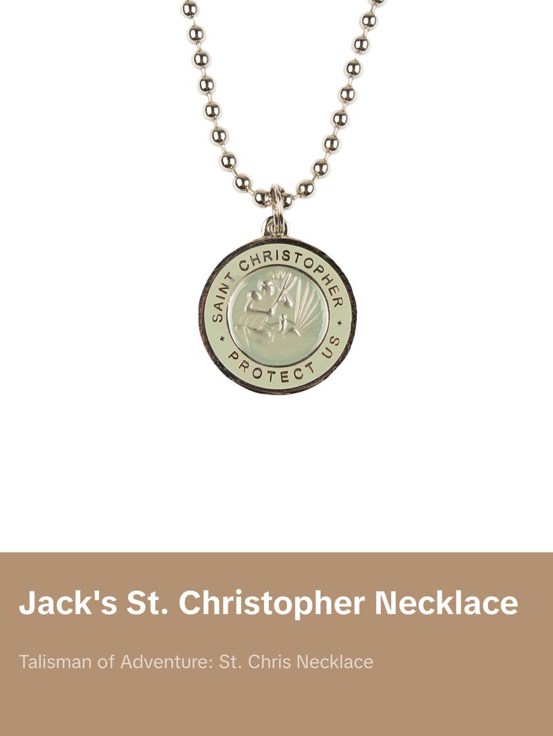 Jack's St. Christopher Necklace - Thyme/ Basil