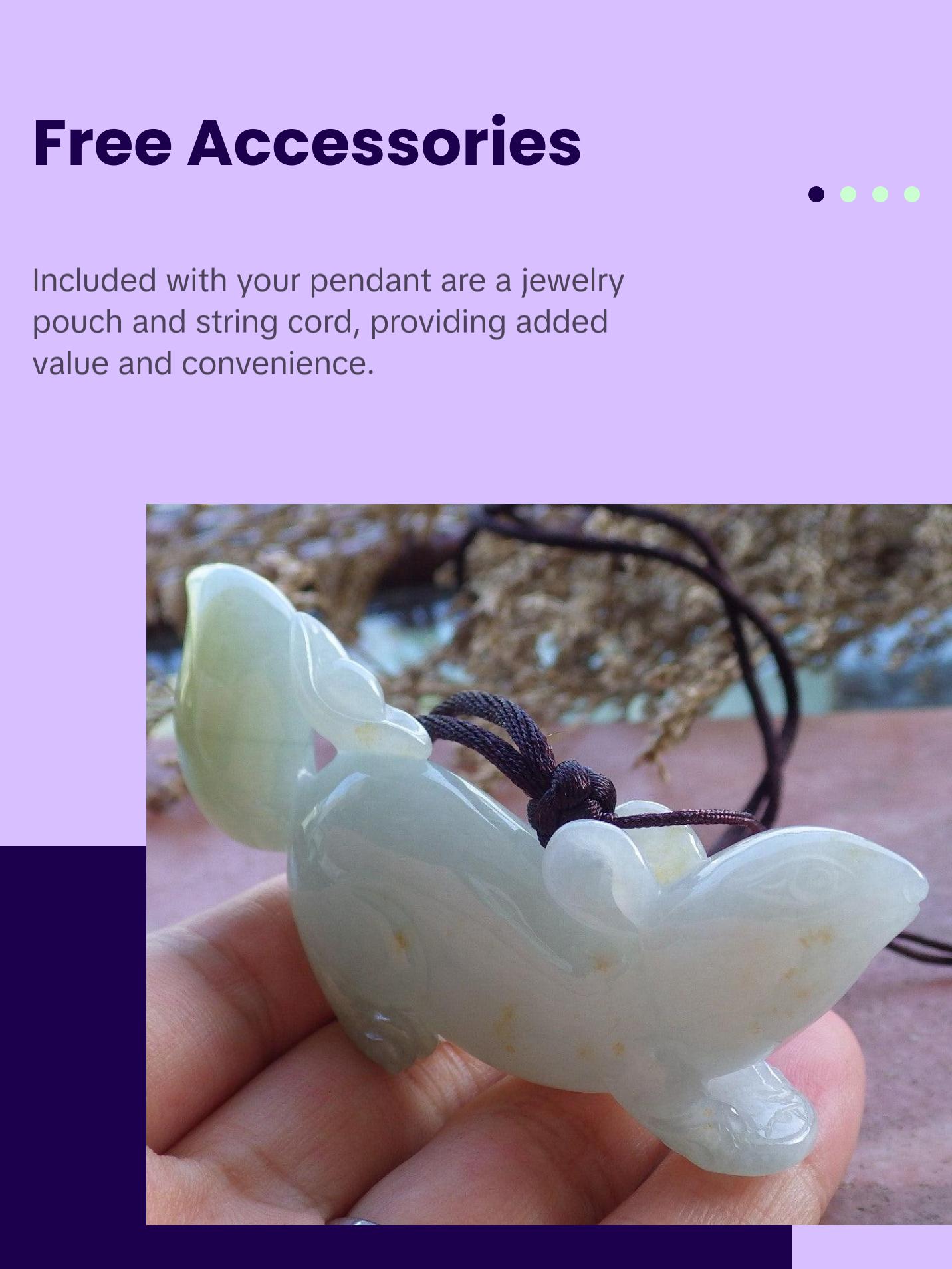 Certified Hand Carved Green Red Natural Burma A Jade Jadeite Suirrel Pendant Necklace