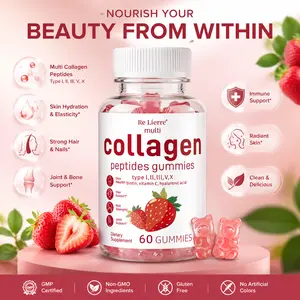 Collagen Peptides gummies For Women & Men, 1500mg Grass Fed Collagen, Hair, Skin, Nail, Hyaluronic Acid, & Vitamin C Complex | Keto & Paleo Friendly, Non-GMO, Type I and III, 60 Capsules