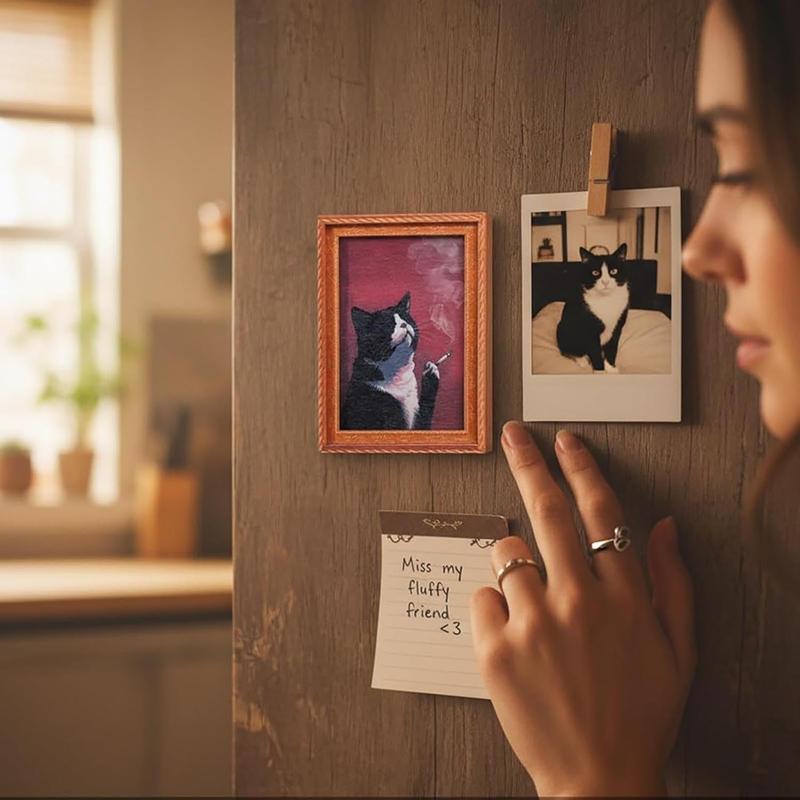 2pc Cute Cat Refrigerator Magnet, Fridge Magnet, Adorable Cat Design, 3 Styles, Home Office Decor, Holiday Gift, Kitchen Supplies, Birthday Present