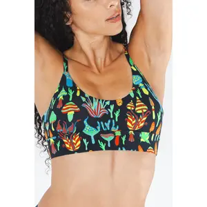 The Super Shroom | Shinesty Neon Mushrooms Boob Hammock™ Scoop Bralette