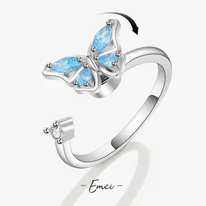 Spinning Butterfly Dragonfly Worry Ring for Anxiety Relief-Perfect gift