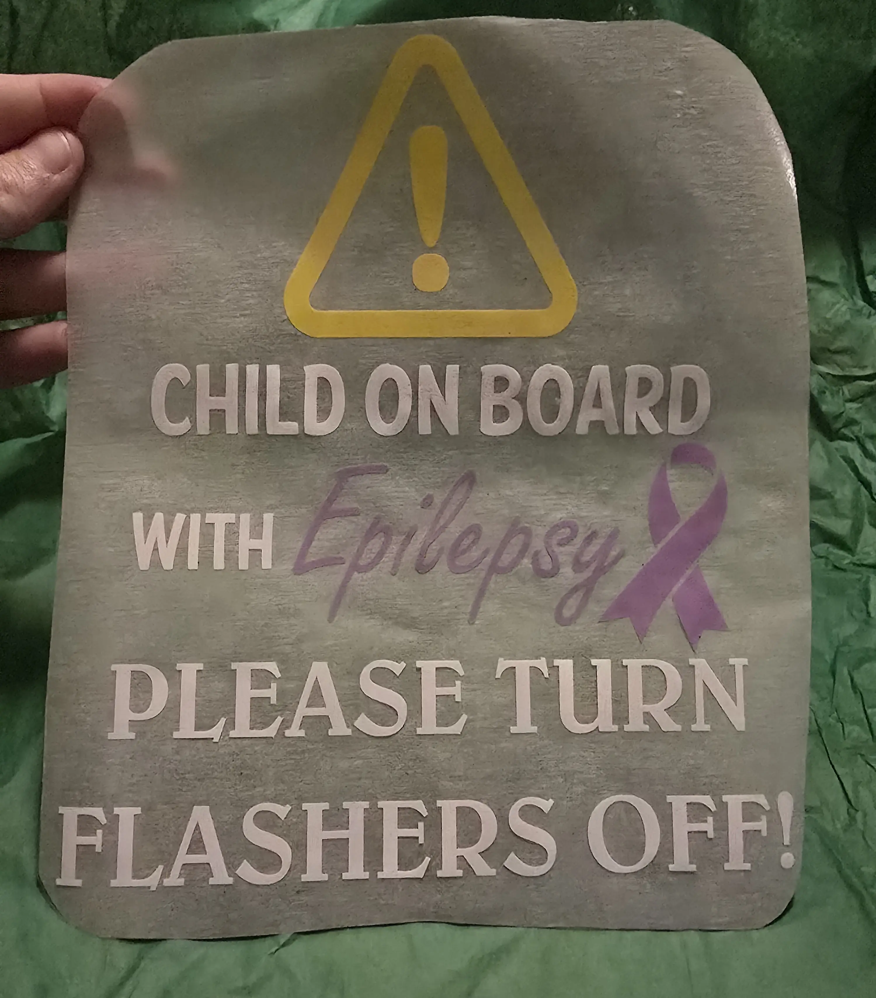 Epilepsy-Epilepsy Awareness-Decal-Car Warning-Seizures-Seizure Awareness-Child on Board-Alert Decals