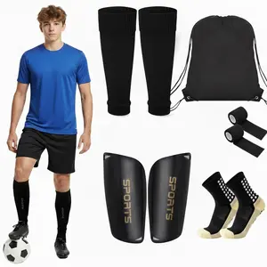 Complete Football Training Kit (9 Items) -Protective Shin Guards, Sleeves, Socks &Sports Tape I Essential Soccer Gear for Players I Men's & Women's Training Equipment I Football socks | Field & Outdoor Sports