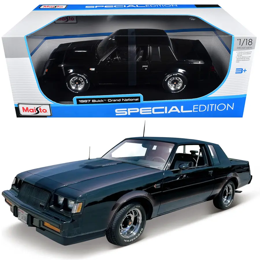 Maisto 1:18 1987 Buick Grand National Diecast Model Car Black