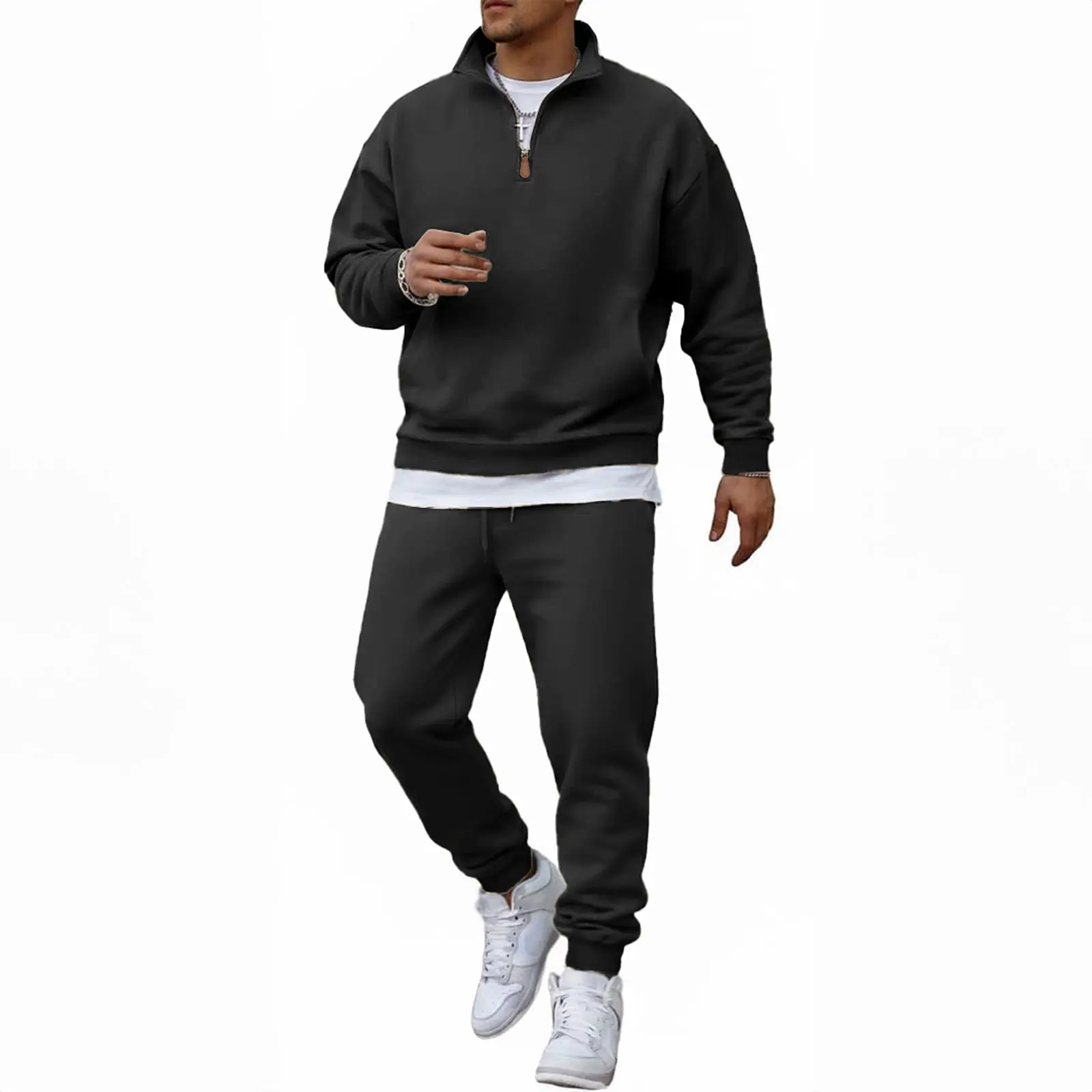 JMIERR Men's Sweatsuits Tracksuit 2 Piece Set | Quarter Zip, Fleece Pullover, Jogging Gym Activewear, Sweatshirt Sweatpants Outfits