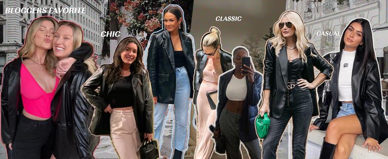 Tankaneo Womens Oversized Leather Jacket Long Sleeve Faux Leather Blazer Lapel Button Down Leather Shacket Coat with Pockets