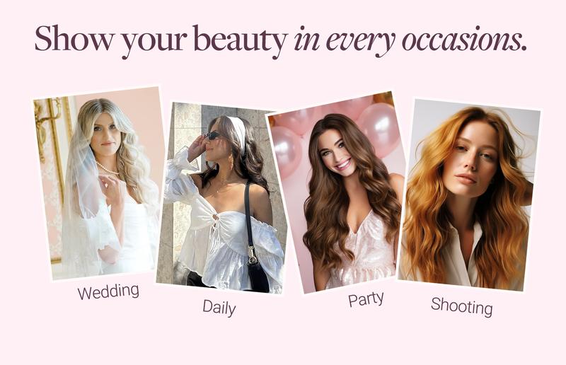 GOO GOO Scalp Hair Fill-Ins Clip-in Short Hair Extensions Real Human Hair, Thinning Hair Fill-Ins Natural Look Volumizer for Women