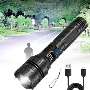 【Fast Shipping】Portable Flashlight 2200 Lumens Zoomable Wide-Angle to Spotlight Dual Mode Compact Dual Sizes Camping & Emergency Use Dry Environment Design TiktokShopSpringGlowUp