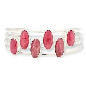 Mine Finds by Jay King Gallery Collection 6-Stone Rhodochrosite Cuff Bracelet