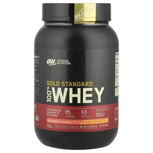 Optimum Nutrition Gold Standard® 100% Whey, Strawberry Banana, 2 lb (907 g)