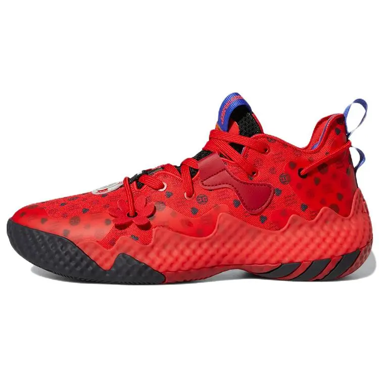 Adidas Harden Vol. 6 Men's Basketball Shoes, 'Vivid Red' Monogram Mesh Upper, Lightweight Performance for Court Play, Male