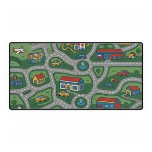 90s Nostalgia Car City Mouse Pad, Keyboard Mat, Vintage Car Desk Mat, Nostalgia Car Playmat For Computer Accessories, Gift For Gamers,