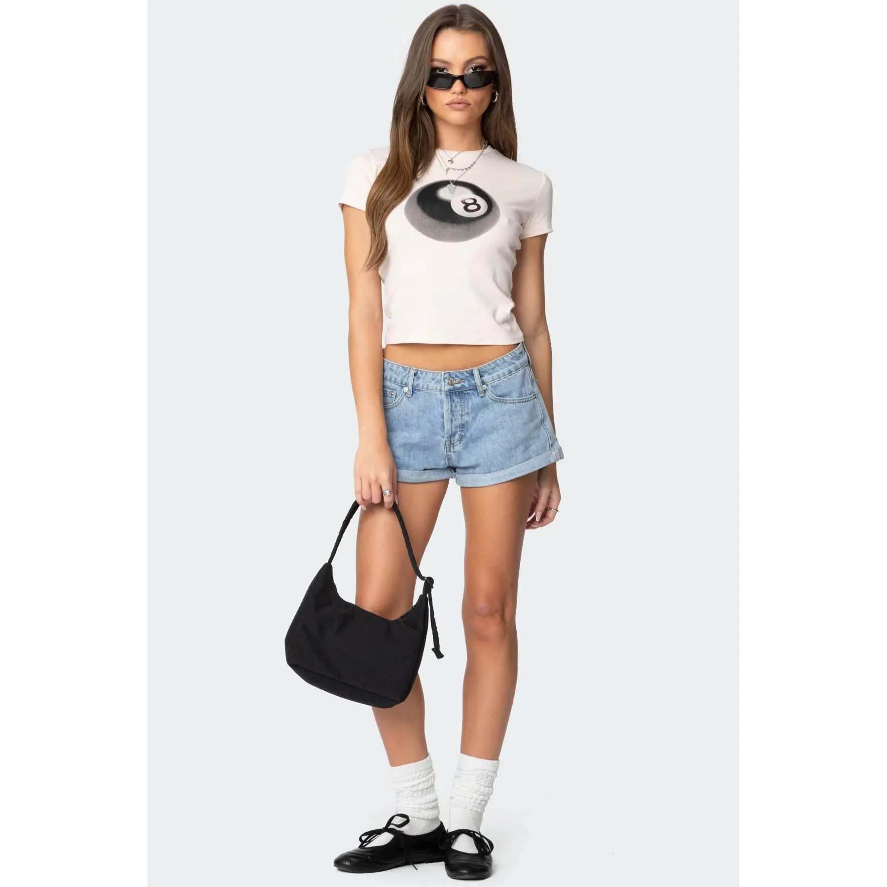 Rylin Low Rise Denim Shorts
